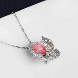 18K Gold Floral Necklace  Queen Conch Pearl Ring with Diamonds - Engagement Jewelry Etsy
