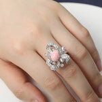 Bowknot 3.32Ct Queen Conch Pearl 18K Gold Ring & White Diamond, 18k Solid White Gold Statement Ring, Two Way Jewelry Etsy