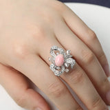 Bowknot 3.32Ct Queen Conch Pearl 18K Gold Ring & White Diamond, 18k Solid White Gold Statement Ring, Two Way Jewelry Etsy