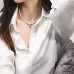 AAA Luster Pearl Gourd Choker - 18K Gold Pearl Strand Etsy