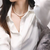 AAA Luster Pearl Gourd Choker - 18K Gold Pearl Strand Etsy