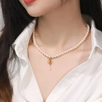 AAA Luster Pearl Gourd Choker - 18K Gold Pearl Strand Etsy