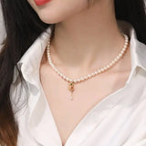 AAA Luster Pearl Gourd Choker - 18K Gold Pearl Strand Etsy