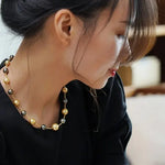 AAAA+ 12mm Tahitian Peacock Green Pearls Beaded Necklace, 14K Yellow Gold Etsy