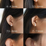 Akoya Pearl 3-9.5mm 18k Gold Plated Vermeil White Pink Pearl Stud Earrings Etsy