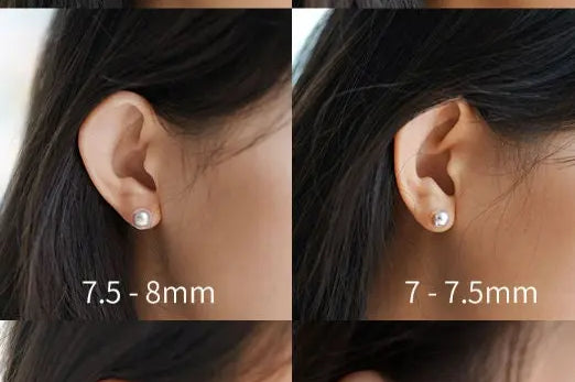 Akoya Pearl 3-9.5mm 18k Gold Plated Vermeil White Pink Pearl Stud Earrings Etsy