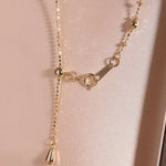 Unique Design 18K Chain with Akoya Pearl Necklace, 18K Yellow Gold Necklace, Christmas Gift Idea Etsy
