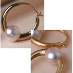 18K Gold Akoya Pearl Ring Earrings Set - Yellow Gold Etsy
