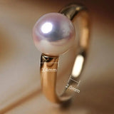 18K Gold Akoya Pearl Ring Earrings Set - Yellow Gold Etsy