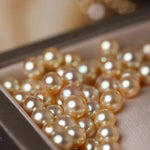 5A+ Akoya Golden Pearl Beaded 18K Gold Necklace Etsy