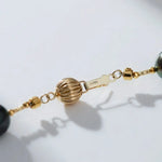 AAAA+ 12mm Tahitian Peacock Green Pearls Beaded Necklace, 14K Yellow Gold Etsy