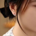 5A+ Madama Akoya Pearl Loop 18K Gold Earrings, Natural White Diamonds Pearl Earrings, 18K White Gold Pearl Earrings Etsy