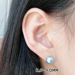 18K Yellow Gold Madama Pearl Earrings - AAA Silver Pearl Etsy