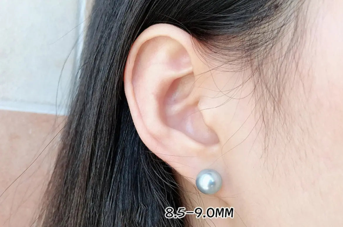 18K Yellow Gold Madama Pearl Earrings - AAA Silver Pearl Etsy