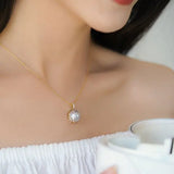 AAA+ Akoya Mabe Pearl Diamonds Necklace - 18K Yellow Gold Etsy