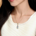 Baroque Mabe Pearl & Emerald 18K Necklace, 18K Solid Yellow Gold Necklace Etsy