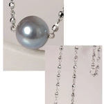 Blue Silver Madama Pearl 18K Necklace, 18k White Gold Minimalism Necklace Bracelet Etsy