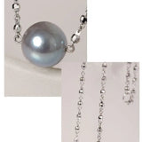 Blue Silver Madama Pearl 18K Necklace, 18k White Gold Minimalism Necklace Bracelet Etsy