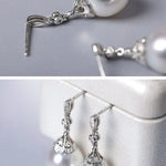 13mm Natural South Sea White Pearls & White Diamond Drop Earrings, 18k Solid White Gold White Earrings, Classic Retro Pearl Earrings Etsy