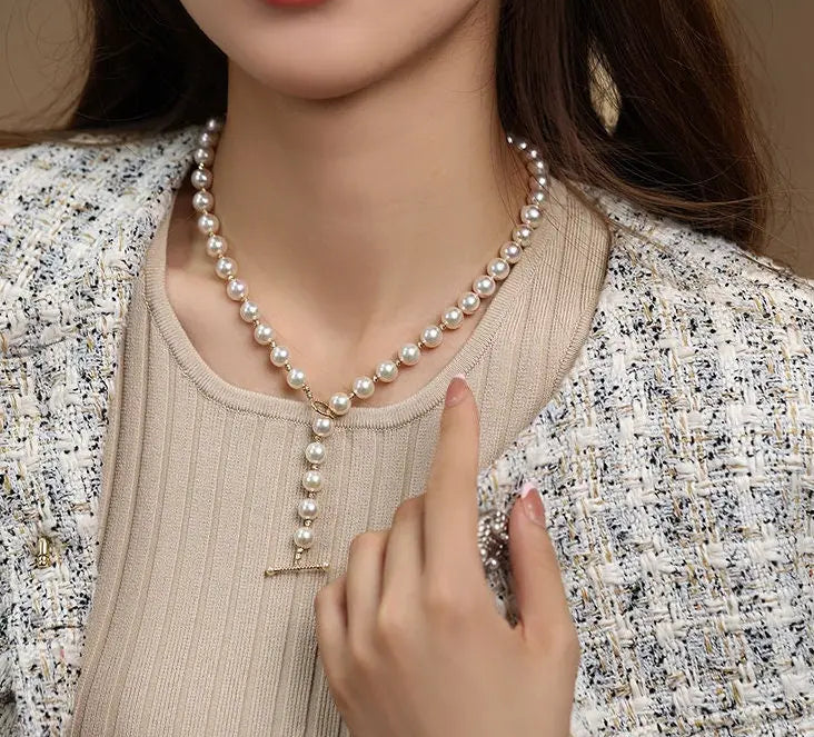 Akoya Pearl Necklace - High Luster Champagne Pearl Strand Etsy