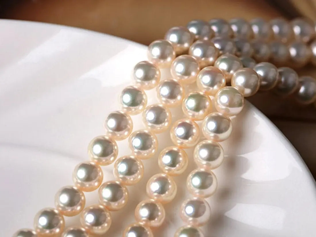 Akoya Pearl Necklace - High Luster Champagne Pearl Strand Etsy