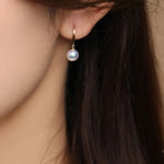 Minimalist 18k Solid Gold Japan Pearl Earrings, 18K Hook Earrings Etsy