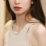 AAA+ Golden Champagne Akoya Pearl Necklace - Cream Pearl Strand Etsy