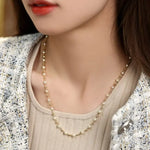 AAA+ Golden Champagne Akoya Pearl Necklace - Cream Pearl Strand Etsy