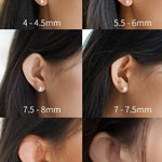 5A+ Akoya Pearl Earrings, 3-9.5mm White Pink Pearl S925 Silver Earrings, Seawater Pearl Earrings Etsy