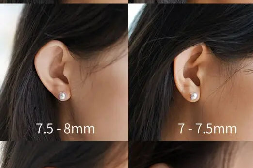 5A+ Akoya Pearl Earrings, 3-9.5mm White Pink Pearl S925 Silver Earrings, Seawater Pearl Earrings Etsy