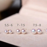 Superier Akoya Pearl 18K Gold Earrings, 18k Solid Yellow Gold Stud Earrings Etsy