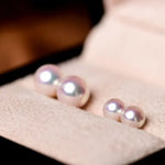 Superier Akoya Pearl 18K Gold Earrings, 18k Solid Yellow Gold Stud Earrings Etsy