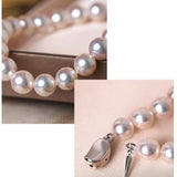 Superier Natural Akoya Pearl Beaded Bracelets, 18K White Gold Bracelets, Seawater Pearl Bracelets, Christmas Gift Idea Etsy