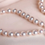 Superier Natural Akoya Pearl Beaded Bracelets, 18K White Gold Bracelets, Seawater Pearl Bracelets, Christmas Gift Idea Etsy