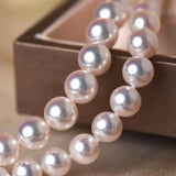 Superier Natural Akoya Pearl Beaded Bracelets, 18K White Gold Bracelets, Seawater Pearl Bracelets, Christmas Gift Idea Etsy