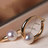 18K Gold Akoya Pearl Ring Earrings Set - Yellow Gold Etsy