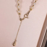 5A+ Akoya Golden Pearl Beaded 18K Gold Necklace Etsy