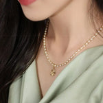 5A+ Akoya Golden Pearl Beaded 18K Gold Necklace Etsy