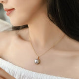 AAA+ Akoya Mabe Pearl Diamonds Necklace - 18K Yellow Gold Etsy