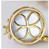 AAA+ Akoya Mabe Pearl Diamonds Necklace - 18K Yellow Gold Etsy