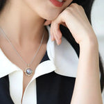 Superior Akoya Mabe Pearl & White Diamonds 18K Necklace, 18K Solid Yellow Gold Necklace, Silver Blue Pearl Necklace Earrings Etsy