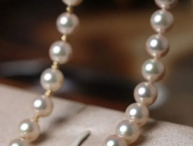 Akoya Pearl Necklace - High Luster Champagne Pearl Strand Etsy