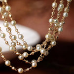 AAA+ Golden Champagne Akoya Pearl Necklace - Cream Pearl Strand Etsy