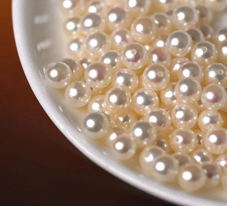 AAA+ Golden Champagne Akoya Pearl Necklace - Cream Pearl Strand Etsy