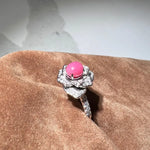 Queen Conch Pearl  Diamond Engagement Ring - 18K White Gold Etsy