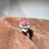 Queen Conch Pearl  Diamond Engagement Ring - 18K White Gold Etsy
