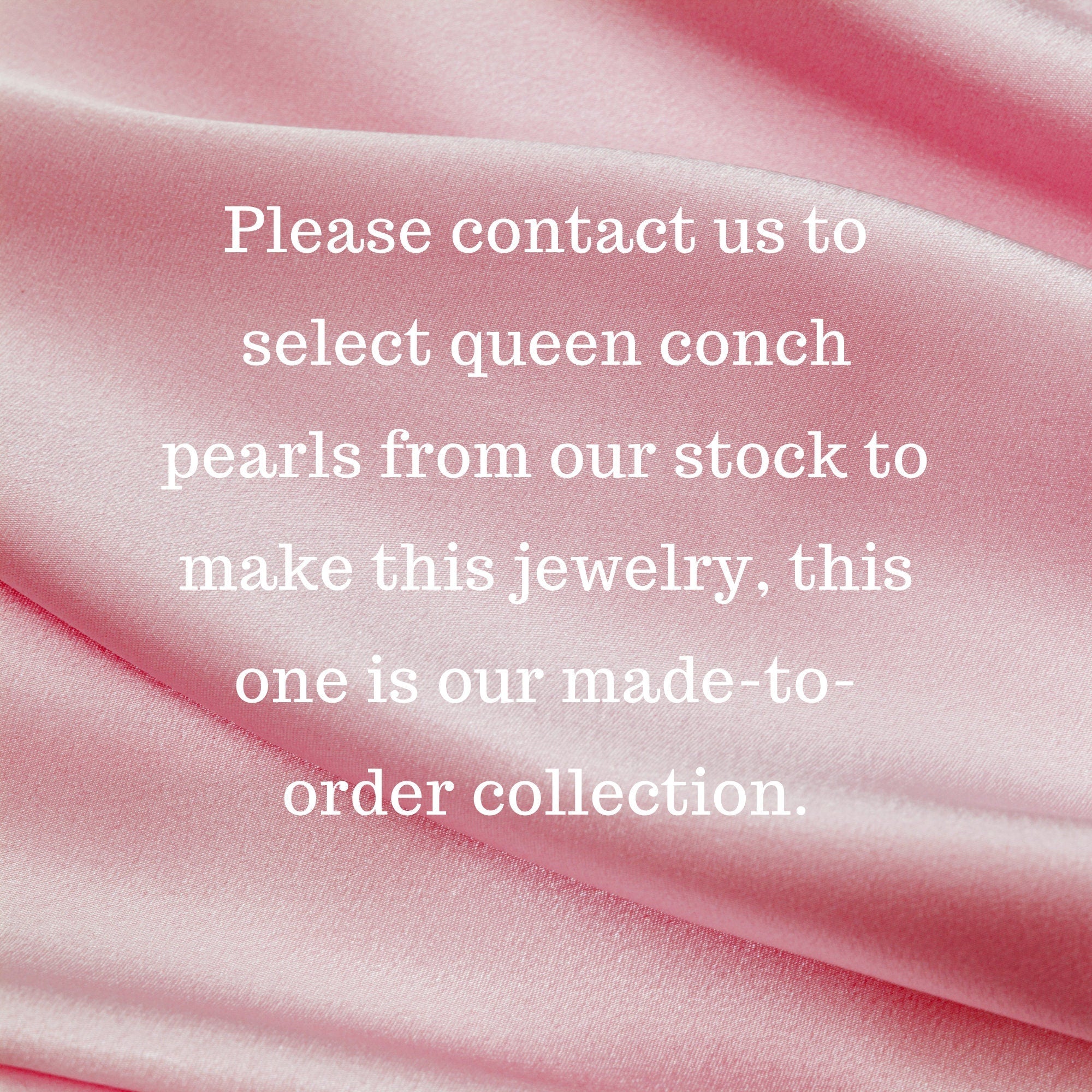 Queen Conch Pearl & White Diamond Ring (Customize), 18K White Gold Engagement Ring, Pearls Strombus Gigas, Halo Setting Ring Etsy