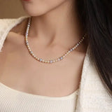 Madama Silver Pearl Akoya Golden Pearls Necklace, S925 Pearls Beaded Necklace, Elegant Seawater Pearls Necklace, Mixed Colors Pearl Necklace Etsy