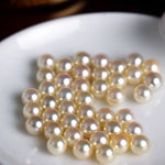 Akoya Champagne Color Pearl Strand Necklace Bracelet - 18K Gold Etsy