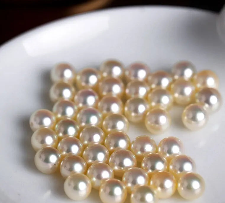 Akoya Champagne Color Pearl Strand Necklace Bracelet - 18K Gold Etsy